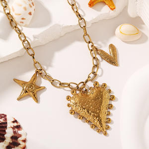 Collares de Cadena con Dijes de Concha de Perla Estilo Playa de Verano, de Acero Inoxidable, Resistentes al Deslustre, Regalo - Product Image 3