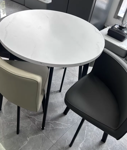 Set Tavolo e Sedie Semplice per Ristoranti e Caffè, Uso Commerciale, Tavolo e Sedie per Sale Riunioni di Hotel, Tavolino Rotondo per Ufficio e Relax - Product Image 3