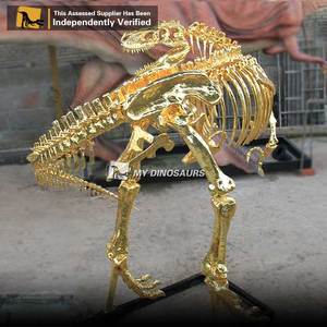 Mon Dino Géant Taille Plaqué Or Dinosaure Crâne Fossile Tyrannosaure Pour Center Commercial Intérieur Décoration - Product Image 4