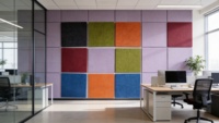 Panneaux acoustiques flexibles en fibre de polyester, panneaux insonorisants pour murs, installation facile, OEM