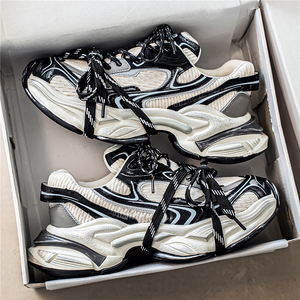 Zapatos Deportivos de Malla Transpirable con Suela Gruesa, Estilo Moderno para Correr y Caminar, Zapatos Casuales Deportivos para Hombre, Novedad 2025 - Product Image 1