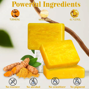 Venta al por mayor personalizado <span class=keywords><strong>24K</strong></span> oro colágeno vitamina C cuerpo baño jabón barra hecha a mano aclaramiento y blanqueamiento jabón para piel seca - Product Image 3