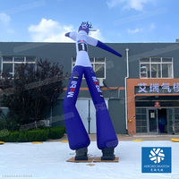 Danseur d'air gonflable personnalisé d'usine ouvrant un énorme gars volant gonflable annonçant un danseur de ciel gonflable avec des bras agités