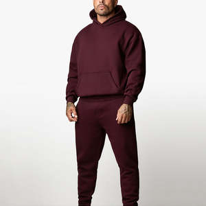 Conjunto Deportivo Personalizado para Hombre, Sudadera con Capucha y Pantalones Jogger de Corte Holgado, 100% Algodón, para Invierno - Product Image 1