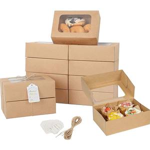 環境にやさしいリサイクル使い捨て食品グレード健康バーガー包装箱食品クラフトペーパートレイランチボックス用 - Product Image 4