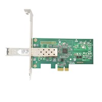 Kartu Jaringan LAN Serat Optik Port SFP Tunggal 10/100/1000Mbps dengan Kartu NIC PCI-E Intel I210 SFP