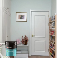 Peinture murale intérieure blanche acrylique inodore et sans formaldéhyde AO HUA AH-1000 pour usage architectural, application au pinceau