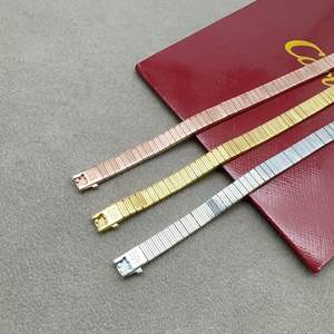 Nueva <span class=keywords><strong>Pulsera</strong></span> a Rayas de Moda, Oro en V, Acero de Titanio, Correa Única, Resistente al Agua - Product Image 5