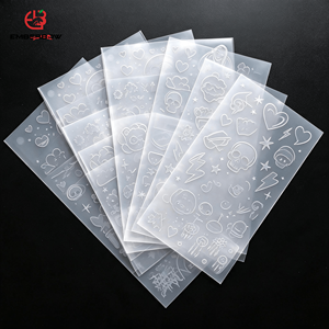 EBB Silver Halloween Gothic Clear Stickers Waterproof Pumpkin Skull Ghost Heart Decal Sheets For Holiday Decor Tumbler Car - Product Image 1
