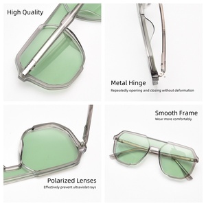 New Net Red One Polarized Sunglasses for Men and Women High Quality <strong>Lens</strong> with Blue White Gold Frames Thin Ins Driver Glasses - Product Image 3