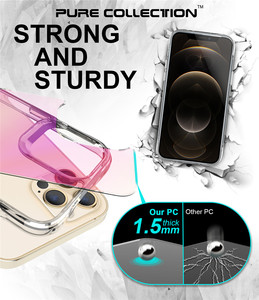 Funda Protectora de Lujo para <span class=keywords><strong>iPhone</strong></span> <span class=keywords><strong>12</strong></span> Pro Max, 17 Air, 16E, 14, 15 Plus, <span class=keywords><strong>12</strong></span>, 13 <span class=keywords><strong>Mini</strong></span>, 11, de TPU Suave y PC Rígido, con Acabado Rosa - Product Image 5