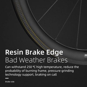 Set di Ruote per <span class=keywords><strong>Bici</strong></span> da Corsa ROCKBROS in Carbonio 30mm 50mm per <span class=keywords><strong>Copertoncino</strong></span> 700C con Freno a V e Mozzo R255 - Product Image 5