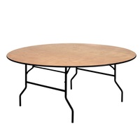 Table ronde pliante en contreplaqué, économique et durable, pour les mariages, vente en gros