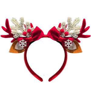 Nouveau serre-tête en résine plastique fait main, motif bois <span class=keywords><strong>de</strong></span> cerf <span class=keywords><strong>de</strong></span> Noël, style forêt, pour femmes, filles et enfants, idéal pour les fêtes et événements festifs - Product Image 5