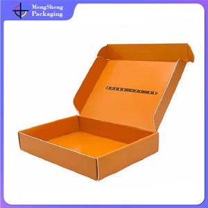 Boîte d'emballage en <span class=keywords><strong>carton</strong></span> ondulé gris, gaufrée couleur, pour vêtements, avec logo personnalisé, type coquille - Product Image 3