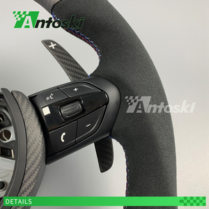 Volante de Fibra de Carbono Mate Personalizado con Agarre de Microfibra para BMW X3 X5 F10 F30 F80 <span class=keywords><strong>M2</strong></span> M3 M4 M5 <span class=keywords><strong>240i</strong></span> 440i 540i - Product Image 4