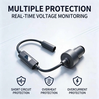 Adaptateur de voiture Starlink Mini, convertisseur élévateur de tension avec affichage de la tension en temps réel, prise femelle DC 12V/24V, chargeur allume-cigare pour camping-car