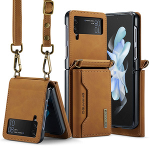 สายคล้องคอหนังพับสําหรับ<span class=keywords><strong>Samsung</strong></span> <span class=keywords><strong>Galaxy</strong></span> <span class=keywords><strong>Z</strong></span> <span class=keywords><strong>Flip</strong></span> 5 4 3 ที่ถอดออกได้ <span class=keywords><strong>2</strong></span> ใน 1 กระเป๋าสตางค์กลับกระเป๋า - Product Image 5