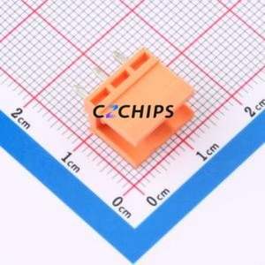 HT396V-3.96-3P Plug-in Terminal Block Through hole,P=3.96mm Connector Board-to-Board / Socket - Open 1x3P 3.96mm Orange - Product Image 1