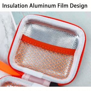 Petite trousse de rangement pour médicaments en EVA orange, sac isotherme pour médicaments en film d'aluminium pour les voyages - Product Image 6
