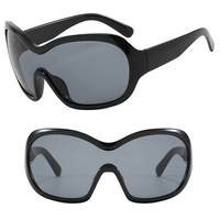 Lunettes de soleil unisexes DL Integrated Y2K Future Technology Punk Sports Style UV400 à monture intégrale