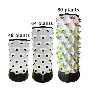 2023 Hydroponics Tower Grow System Growing Kit 6/8/10 Layers 48/64/80 Plants Site NFT Growing system Tower