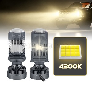 GOODZOOM 4300K H4 Car Bi Led Headlight Bulb Bombillos Led H4 Para Carro 24V H4 Led Projector Headlights 120W/75W for Car Truck