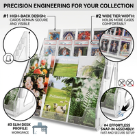 Présentoirs universels pliables en acrylique transparent personnalisés pour cartes verticales, protection anti-corrosion, vente en gros