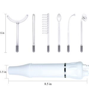 เครื่องนวดหน้าความถี่สูง Yumely แบบพกพา 6 หัวแก้วสีฟ้า ช่วยลดเลือนริ้วรอย ใช้งานได้กับ - Product Image 2