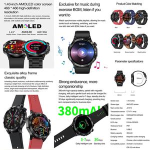 Cuidado DE LA SALUD DE LUJO Osram CPU ET381 Smartwatch Fitness Sleep Track ECG AI Diagnóstico Monitoreo de la salud de la sangre Reloj inteligente ET381 - Product Image 6
