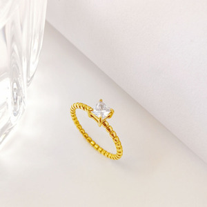 Luxury Women's Fashion Ins Style Stainless Steel Open Plated <b>Ring</b> Beautiful Customized Wedding Jewelry with <b>18K</b> <b>Gold</b> Plating - Product Image 2