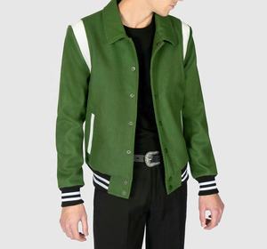 Chaqueta Universitaria con Logotipo Personalizado para Hombre, Talla Grande, Bordado DTG, Cierre de Botones, Chaquetas Lisas al por Mayor, Chaqueta de Invierno - Product Image 2