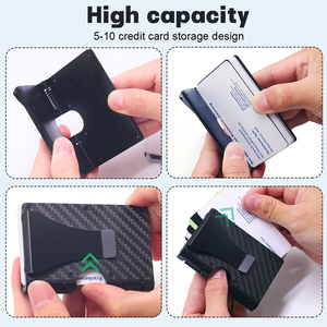 X-World sottile in alluminio minimalista in metallo porta carte RFID di piccole dimensioni blocco fermasoldi per carte di credito passaporti <span class=keywords><strong>foto</strong></span> - Product Image 6