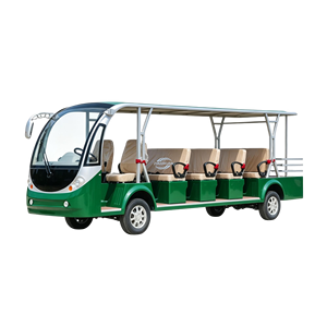 Bus électrique touristique ouvert 14 places, aspect vert, fabriqué en Chine, vente chaude pour navette urbaine américaine - Product Image 1