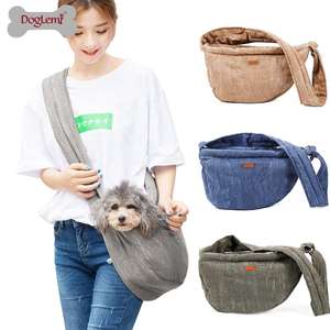 Tas perjalanan anjing bebas genggam pembawa hewan peliharaan kasual dengan kanvas nilon cetak untuk kucing dan hewan kecil - Product Image 1