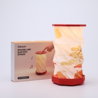 Lampe en papier pliable, lampe de bureau LED écologique, haut-parleur pour téléphone portable, salon, camping en plein air, haut-parleurs sans fil