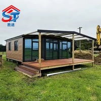 Contenedor Móvil Expandible Impermeable y Transpirable de 20 pies para Hotel, Listo para Enviar, con 2 o 3 Dormitorios, Cocina, Salón, Diseño Moderno, Panel Sándwich