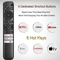 Control Remoto Infrarrojo RC813 Compatible con TCL Smart Google TV, Compatible con televisores inteligentes TCL UHD HDR LED QLED 4K