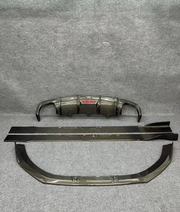 Kit Carrozzeria in Vera Fibra di Carbonio per Audi <span class=keywords><strong>A6</strong></span> C7 S6 2012-2015: Paraurti Anteriore, Diffusore Posteriore e Minigonne Laterali - Product Image 3