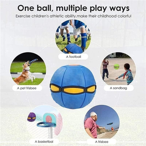 Accesorios Interactivos Ecológicos para Perros, Juguetes para Perros para Deportes al Aire Libre, Juguetes Masticables para Perros, Pelotas Mágicas Voladoras UFO, Plástico Ecológico - Product Image 3