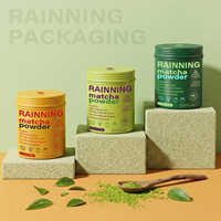 Boîte en aluminium personnalisée de qualité supérieure pour matcha, ronde, 30g 50g, de qualité alimentaire, couleur personnalisée, pour café, matcha, thé, emballage