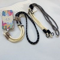 Cordon de téléphone en nylon en gros avec patch, sangle universelle colorée pour le cou, anti-perte, bandoulière pour téléphone portable