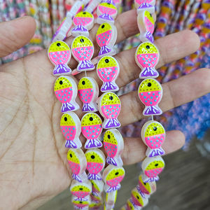 Cuentas de Cristal Pintadas a Mano con Forma de Pez, Cuentas de Cristal con Puntos, Cuentas de Amistad, Suministros de Joyería al por Mayor, <span class=keywords><strong>Holan</strong></span> HP0030 - Product Image 4