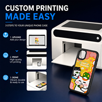 Impresora UV de cama plana EraSmart A4, máquina de inyección de tinta para carcasas de teléfono, botellas, acrílico, vidrio, impresión personalizada con tinta blanca, impresora de escritorio.