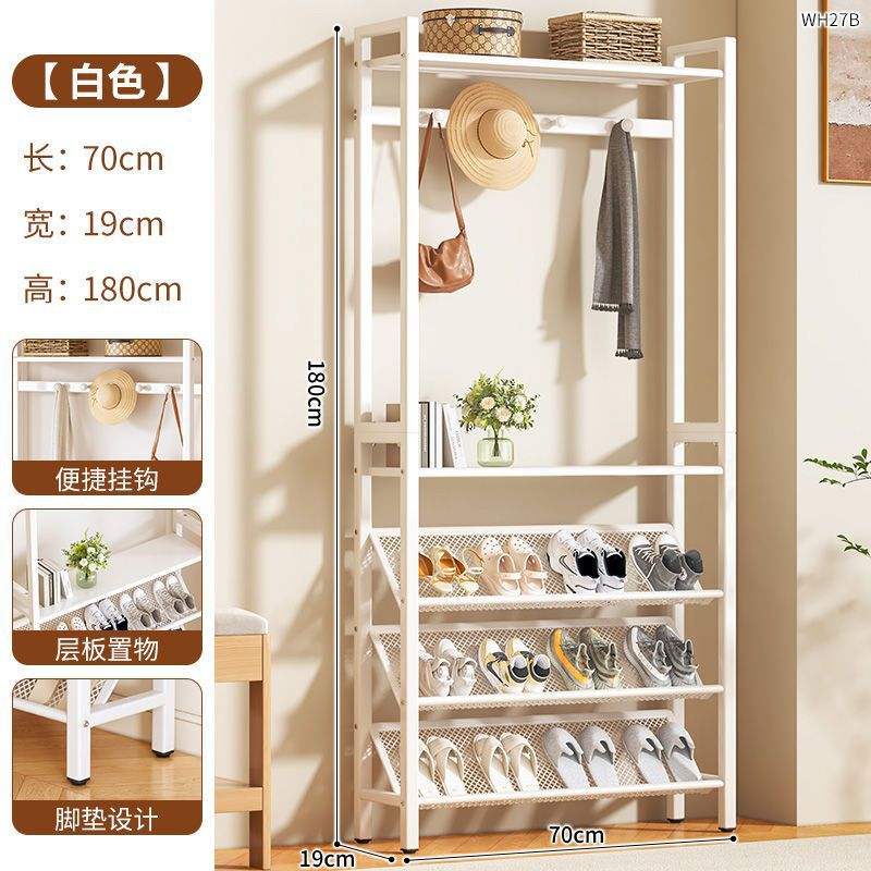 Blanc 4 niveaux 70 cm [Support à chaussures et chapeaux amélioré]