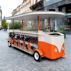 Bestarcycle Bicicleta Eléctrica de 13 Pasajeros de Una Sola Velocidad, Bicicleta de Cerveza, Bar Móvil con Pedales, Horquilla de Acero, Autobús Turístico - Product Image 3