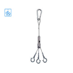 Kit de <span class=keywords><strong>suspension</strong></span> pour <span class=keywords><strong>pot</strong></span> de fleur intérieur/extérieur réglable à trois pieds Clips de câble de <span class=keywords><strong>suspension</strong></span> en plastique en acier - Product Image 2