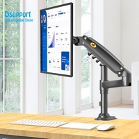 H80 Soporte de Escritorio Ergonómico de Movimiento Completo 2-9kg Capacidad de Carga 17-27 \ "LCD LED Monitor TV Soporte Escritorio Resorte de Gas Aluminio