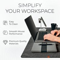 Alas Meja Felt Besar Nordik, Alas Meja Komputer untuk Keyboard dan Mouse Pad, Alas Meja Felt Besar