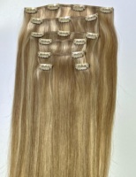 Extensions de cheveux à clipser de qualité salon, 100% cheveux humains Remy européens d'un seul donneur, double trame, pointes pleines, aspect naturel